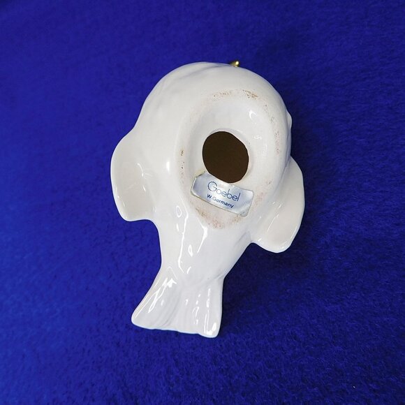 Vintage Goebel White Porcelain Bird Figurine With Gold Accents W. Germany - Picture 3 of 11